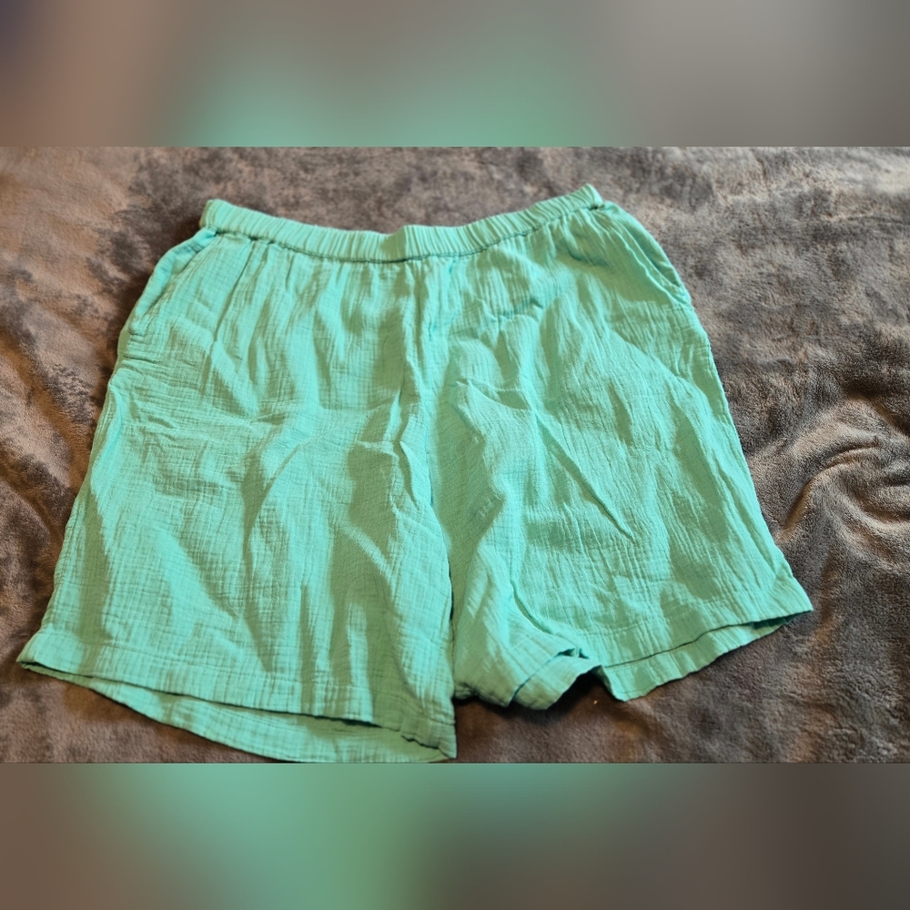Coldwater Creek Gauze 11" Shorts (Size PL)